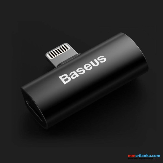 Baseus L46 iP Male to Dual iP Female Adapter Black